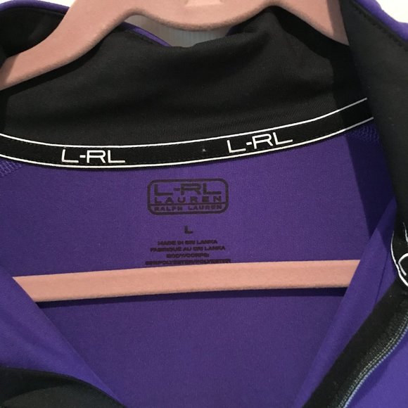 RL Lauren Ralph Lauren Zip Front Running Pullover Top Large - Picture 8 of 8